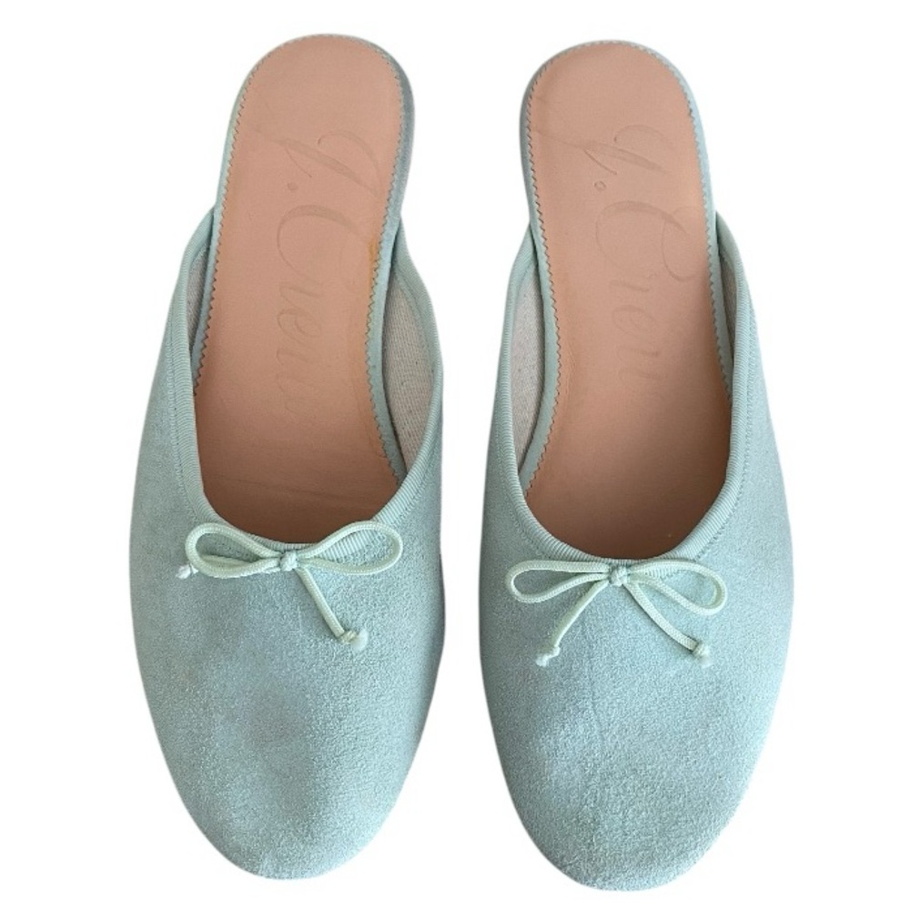 J. Crew Light Blue Suede Mules